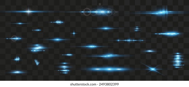 Set of bright light rays.Brigh light on the background.	
