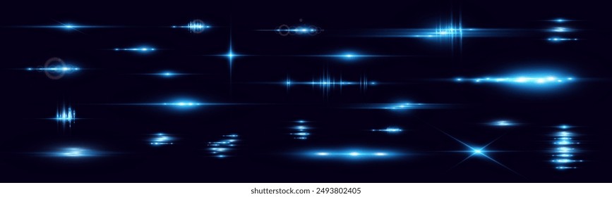 Conjunto de rayos de luz brillante. Luz brillante en el fondo.	
