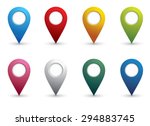 set of bright map pointers