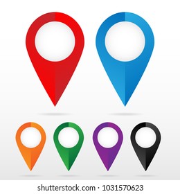 set of bright map pointers