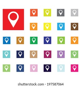 set of bright map pointers