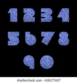 Set of bright numbers. Vector illustration