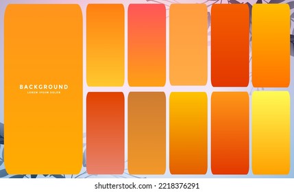 set of bright orange and yellow gradients