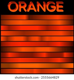 set of bright orange and yellow gradients.