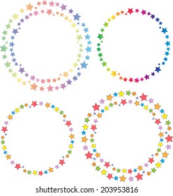 A set of bright round frames of bright stars