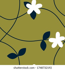 Set of bright seamless vector patterns. Collection with floral ornament. For cards, backgrounds, sites, scrapbooking clothes, bedding, pillowcases and tablecloths. Sprigs of snow berry. EPS 10
