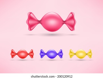 Set of bright sweet candies