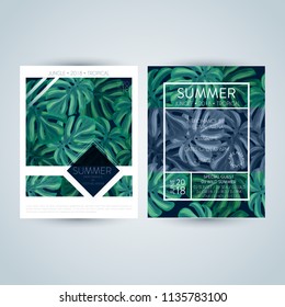 Set of bright and trendy summer posters