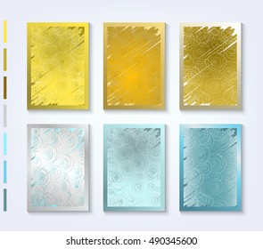 Set of bright winter holiday texture. Abstract backgrounds, stylized blizzard & frost. Beautiful backdrops for New Year's, winter birthdays, anniversaries, weddings and other events. Vector EPS 10