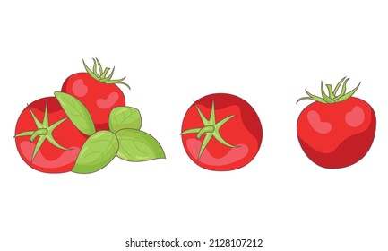 Un conjunto de tomates pintados de colores vivos