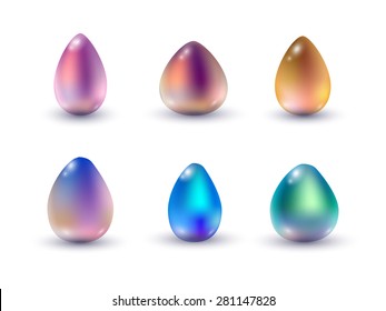 A set of brightly colored precious stones