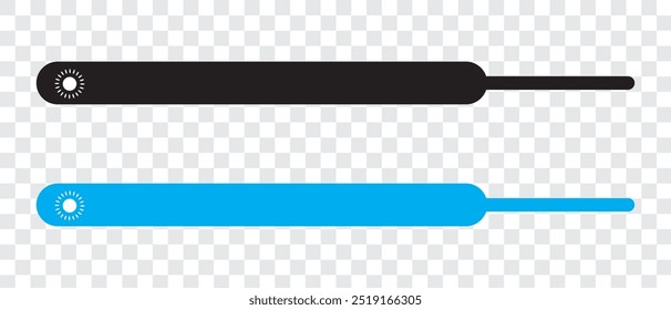 set of Brightness icon vector, Brightness icon on png background. vector illustration.