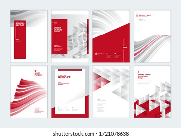 Set of brochure, annual report, business plan cover design templates. Vector illustrations for business presentation, business paper, corporate document, flyer and marketing material.