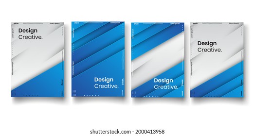 Conjunto de folletos, informe anual, plantillas de diseño de volante. Ilustraciones de vectores para presentación de negocios, documentos de negocios, portada de documentos corporativos y diseños de plantillas de diseño.