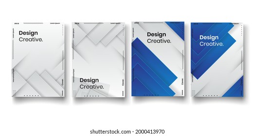 Set of brochure, annual report, flyer design templates. Vector illustrations for business presentation, business paper, corporate document cover and layout template designs.