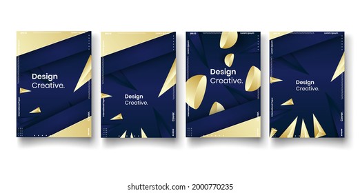 Set of brochure, annual report, flyer design templates. Vector illustrations for business presentation, business paper, corporate document cover and layout template designs.