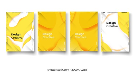 Set of brochure, annual report, flyer design templates. Vector illustrations for business presentation, business paper, corporate document cover and layout template designs.