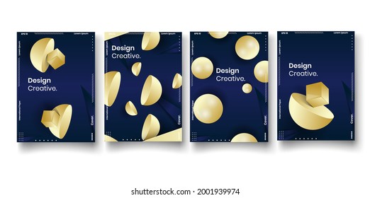 Set of brochure, annual report, flyer design templates. Vector illustrations for business presentation, business paper, corporate document cover and layout template designs.