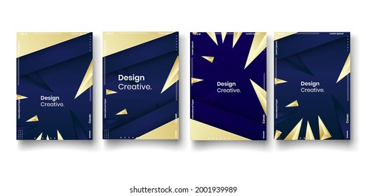 Set of brochure, annual report, flyer design templates. Vector illustrations for business presentation, business paper, corporate document cover and layout template designs.