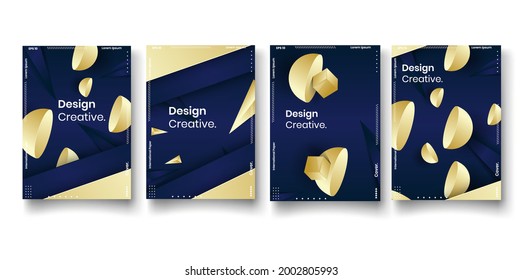 Set of brochure, annual report, flyer design templates. Vector illustrations for business presentation, business paper, corporate document cover and layout template designs.
