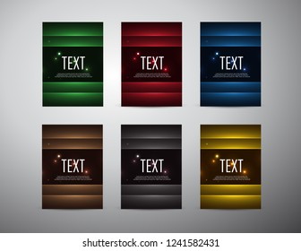 Set of Brochure business design Abstract line pattern background. 