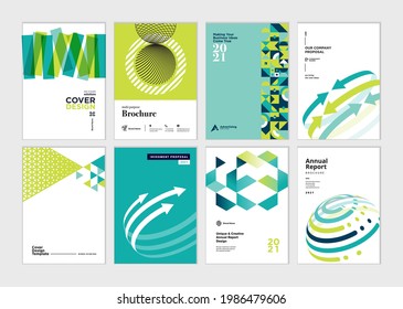 Set of brochure, business plan, annual report, cover designs. Vector illustrations for business presentation, business paper, corporate document, flyer and marketing material.