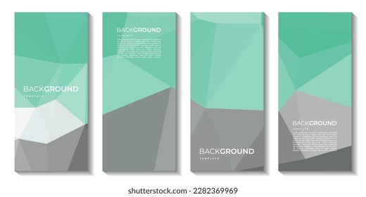 a set of brochure with colorful background. banners design. triangle shapes. lowpoly design.
