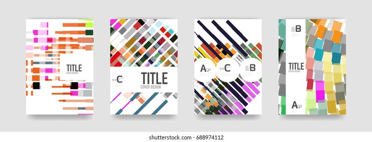 Set of brochure cover background, a4 template. Business presentation design layouts, brochure or flyer concepts or geometric web banners