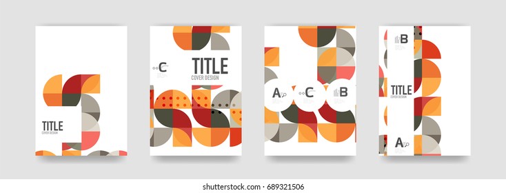 Set of brochure cover background, a4 template. Business presentation design layouts, brochure or flyer concepts or geometric web banners