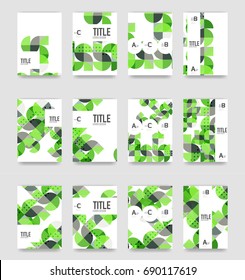 Set of brochure cover background, a4 template. Business presentation design layouts, brochure or flyer concepts or geometric web banners