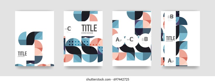 Conjunto de fundo de capa de brochura, modelo a4. Apresentação de negócios layouts de design, brochura ou conceitos de folheto ou banners web geométricos