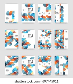 Set of brochure cover background, a4 template. Business presentation design layouts, brochure or flyer concepts or geometric web banners