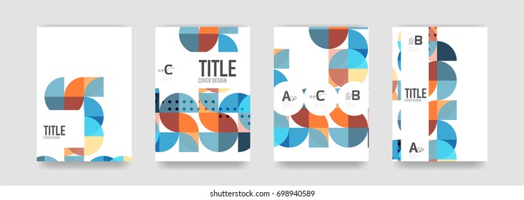 Set of brochure cover background, a4 template. Business presentation design layouts, brochure or flyer concepts or geometric web banners