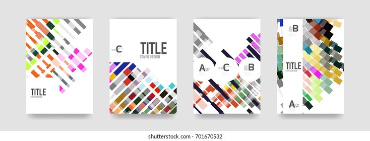 Set of brochure cover background, a4 template. Business presentation design layouts, brochure or flyer concepts or geometric web banners