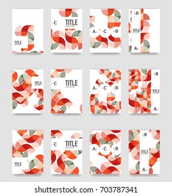 Set of brochure cover background, a4 template. Business presentation design layouts, brochure or flyer concepts or geometric web banners