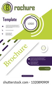 Set of brochure cover design and flyer layout templates collection. Vector illustrations for marketing material, ads and magazine, natural products presentation templates.