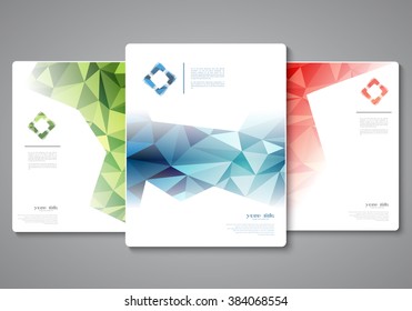 Set of brochure cover and logo design