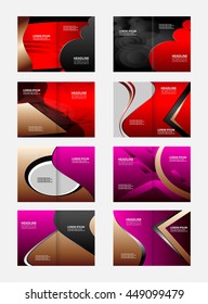 Set of brochure design
