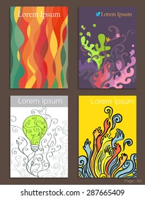 Set of Brochure Design abstact art