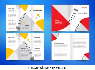 Set Brochure design template  tri-fold and booklet geometric abstract circles