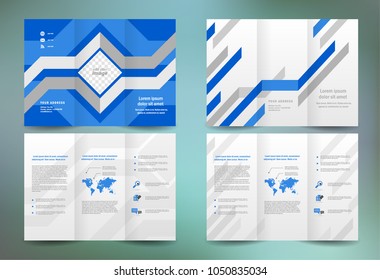 Set Brochure design template vector geometric abstract