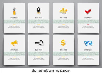 Set of brochure design templates.