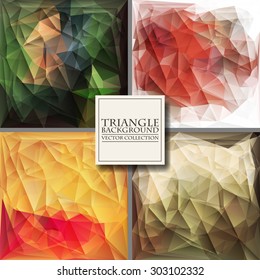 Set of Brochure Design Templates. Geometric Triangular Abstract Modern Backgrounds. Vector Illustration.