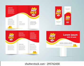 Set brochure flyer banner billboard design template hot sale