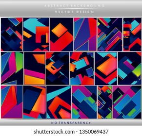 Set of brochure & flyer cover template and business cards. Colorful gradient art shiny lights pattern backgrounds. Ideal for brochure & flyer cover template and business cards.