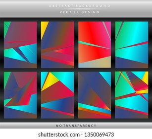 Set of brochure & flyer cover template and business cards. Colorful gradient art shiny lights pattern backgrounds. Ideal for brochure & flyer cover template and business cards.