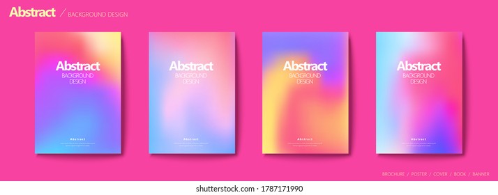 Conjunto de planilla de portada y portapapeles, con diseño de fondo de gradiente borroso vibrante
