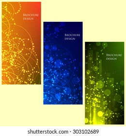 Set of Brochure Flyer design Geometric abstract backgrounds vector template