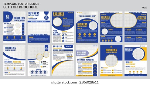 Satz von Broschüre und Flyer Vorlage Design mit modernen und minimalistischen Stil, Vorlage Vektor Design Set für Broschüre.