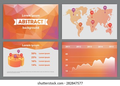 Set of Brochure Infographic Concept, Collection of Templates for Business. Vector illustrations of modern info graphics. Use in website, flyer, corporate report, presentation, advertising, marketing